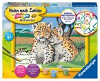 Ravensburger Malen nach Zahlen 28486 - Kleine Leoparden - Kinder ab 9 Jahren / Malen nach Zahlen - Jeder kann malen (Mal-Sets), Bildgröße: 18 x 24 cm