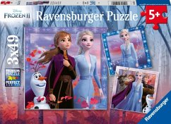 Ravensburger 05011 - Disney Frozen II, Die Reise beginnt, Die Eiskönigin, Puzzle, 3x49 Teile