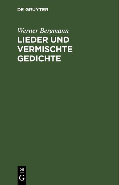 Lieder und vermischte Gedichte (eBook, PDF) Lieder und vermischte Gedichte (eBook, PDF)