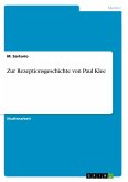 Zur Rezeptionsgeschichte von Paul Klee
