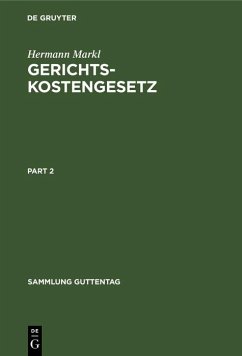 Gerichtskostengesetz (eBook, PDF) - Markl, Hermann