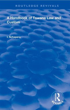 Cover A Handbook of Tswana Law and Custom (eBook, ePUB)