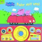 Peppa Pig - Fahr mit uns! - Pappbilderbuch mit beweglichem Lenkrad und 13 spannenden Geräuschen für Kinder ab 3 Jahren
