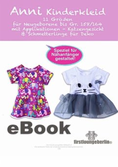 Cover ANNI Kinderkleid Babykleid Schnittmuster mit Nähanleitung von firstloungeberlin (eBook, ePUB)