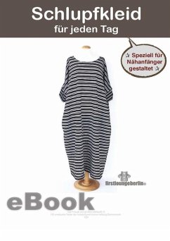 Cover Schlupfkleid Damenkleid für jeden Tag mit Seitentaschen - Sommerkleid Jerseykleid Tunika - kleines Schnittmuster mit Nähanleitung von firstloungeberlin (eBook, ePUB)