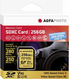 AgfaPhoto SDXC UHS II 256GB Professional High Speed U3 V90