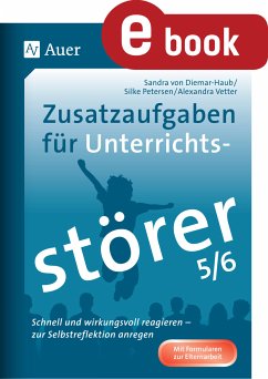 Zusatzaufgaben für Unterrichtsstörer 5-6 (eBook, PDF) - Diemar-Haub, S. von; Petersen, S.; Vetter, A.