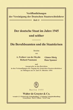 Cover Der deutsche Staat im Jahre 1945 und seither. Die Berufsbeamten und die Staatskrisen (eBook, PDF)