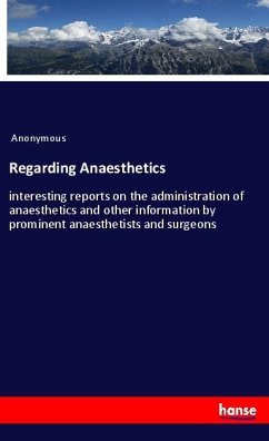 Regarding Anaesthetics - Anonym