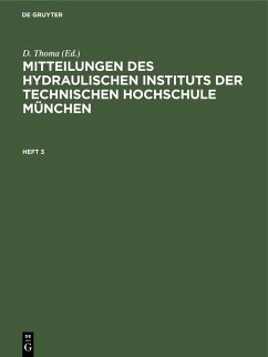 Cover Mitteilungen des Hydraulischen Instituts der Technischen Hochschule München. Heft 3 (eBook, PDF)