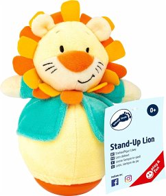 small foot 11426 - Stand Up Lion, Stehauf Figur Löwe, Stehaufmännchen aus Plüsch zum Greifen und Fühlen