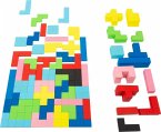small foot 11403 - Holzpuzzle 114-teiliges Spielset, Lernspiel mit allgemeinen geometrischen Mustern