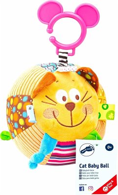 small foot 11424 - Cat Baby Ball, Plüschball Katze, Baby Ball Rassel,