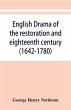 English drama of the restoration and... - Bild 1