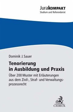 Tenorierung in Ausbildung und Praxis - Sauer, Dominik J.