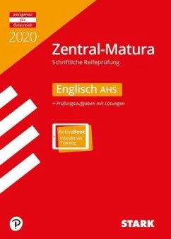 Cover STARK Zentral-Matura 2020 - Englisch - AHS, m. 1 Buch, m. 1 Beilage