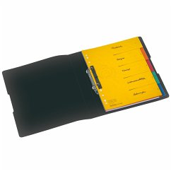 Herlitz Ringbuch PP A4 2 Ringe 25mm, opak schwarz