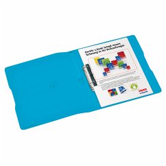 Cover Herlitz Ringbuch PP A4 2 Ringe 16mm, Transparent Blau