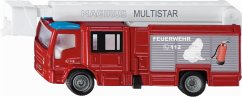 SIKU 1749 - Magirus Multistar TLF mit Teleskopmast, Feuerwehrauto mit Rettungsleiter, rot/weiß