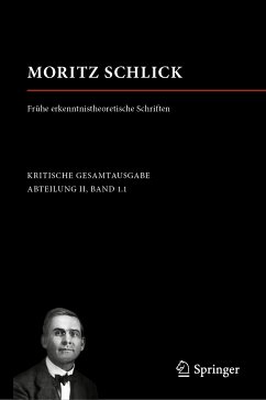 Moritz Schlick. Frühe erkenntnistheoretische Schriften (eBook, PDF)