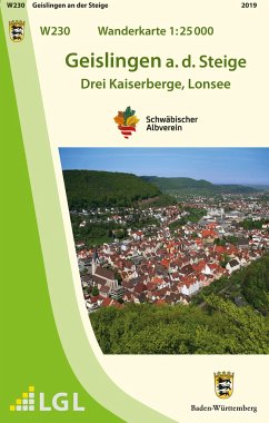 Topografische Wanderkarte Baden-Württemberg Geislingen a. d. Steige