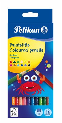 Pelikan Buntstifte dreieckig, 12er Set