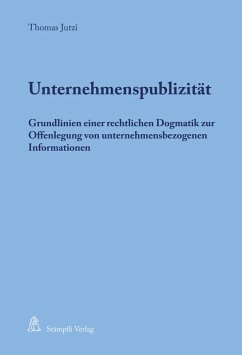Unternehmenspublizität (eBook, PDF) - Jutzi, Thomas