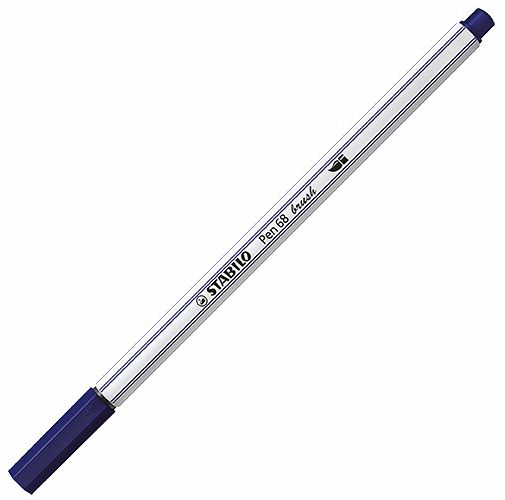Premium-Filzstift mit Pinselspitze für variable Strichstärken - STABILO Pen 68 brush - Einzelstift - preußischblau Premium-Filzstift mit Pinselspitze für variable Strichstärken - STABILO Pen 68 brush - Einzelstift - preußischblau