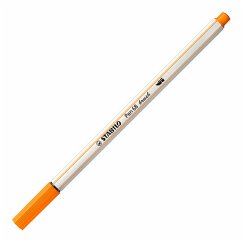 Premium-Filzstift mit Pinselspitze für variable Strichstärken - STABILO Pen 68 brush - Einzelstift - orange