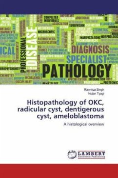 Histopathology of OKC, radicular cyst, dentigerous cyst, ameloblastoma