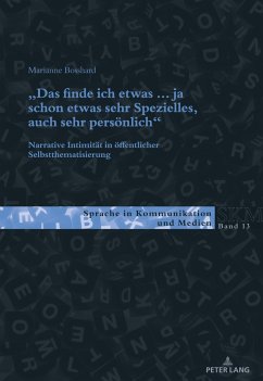 «Das finde ich etwas (.) ja schon etwas sehr Spezielles, auch sehr persönlich.» - Bosshard, Marianne