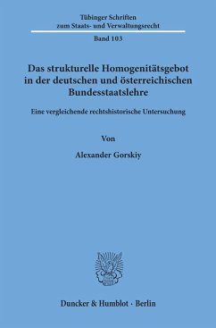 Das strukturelle Homogenitätsgebot in der deutschen und österreichischen Bundesstaatslehre. - Gorskiy, Alexander