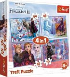 Trefl 34323 - Disney Die Eiskönigin 2 - Reise ins Unbekannte, 4in1 Puzzle