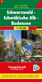 freytag & berndt Auto + Freizeitkarte Schwarzwald - Schwäbische Alb - Bodensee, Autokarte 1:150.000