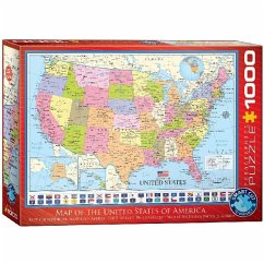 Eurographics 6000-0788 - Karte der Vereinigten Staaten von Amerika, Puzzle, 1.000 Teile