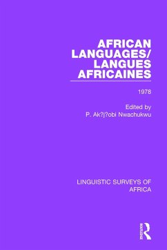 African Languages/Langues Africaines - Nwachukwu, P Ak&