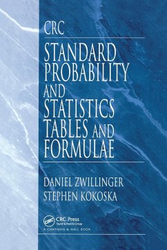 CRC Standard Probability and Statistics Tables and Formulae - Zwillinger, Daniel (Rensselaer Polytechnic Institute, NY, USA); Kokoska, Stephen (Bloomsburg University, Bloomsburg, Pennsylvania, U