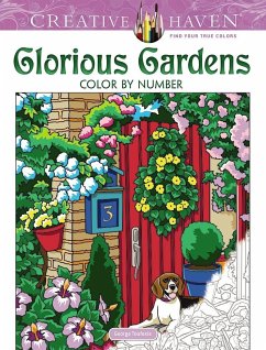 Creative Haven Glorious Gardens Color by Number Coloring Book - Toufexis, George