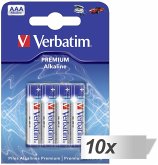 10x4 Verbatim Alkaline Batterie Micro AAA LR 03 49920