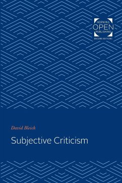 Subjective Criticism - Bleich, David