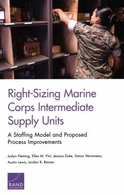 Right-Sizing Marine Corps Intermediate Supply Units: A Staffing Model and Proposed Process Improvements - Fleming, Joslyn; Pint, Ellen M.; Duke, Jessica