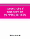 Numerical table of cases reported in the American decisions, American reports, and American state reports