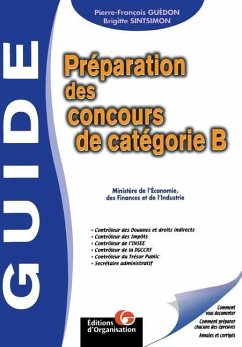 Préparation des concours de catégorie B - Guédon, Pierre-François; Sintsimon, Brigitte