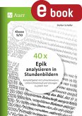 40 x Epik analysieren in Stundenbildern 9-10 (eBook, PDF)