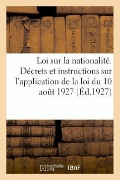 Loi Sur La Nationalité - Lanoë, Adolphe