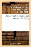 Que Devient La Société Des Nations ?