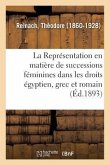 La Représentation En Matière de Successions Féminines Dans Les Droits Égyptien, Grec Et Romain