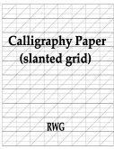 Calligraphy Paper (slanted grid)