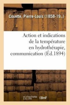 Action Et Indications de la Température En Hydrothérapie, Communication - Couette-P