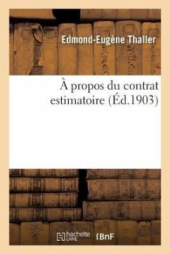 À propos du contrat estimatoire - Thaller, Edmond-Eugène